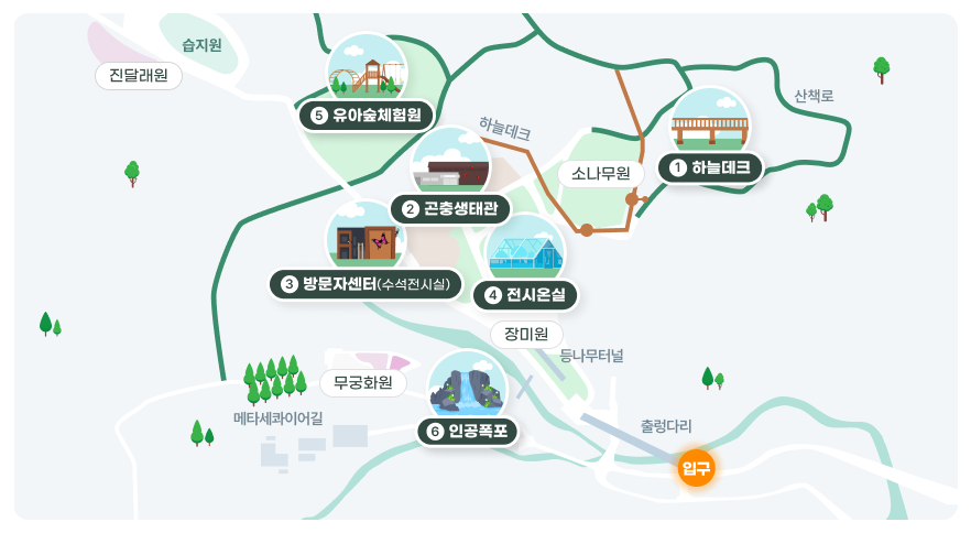 봉수산수목원 관람안내 이미지