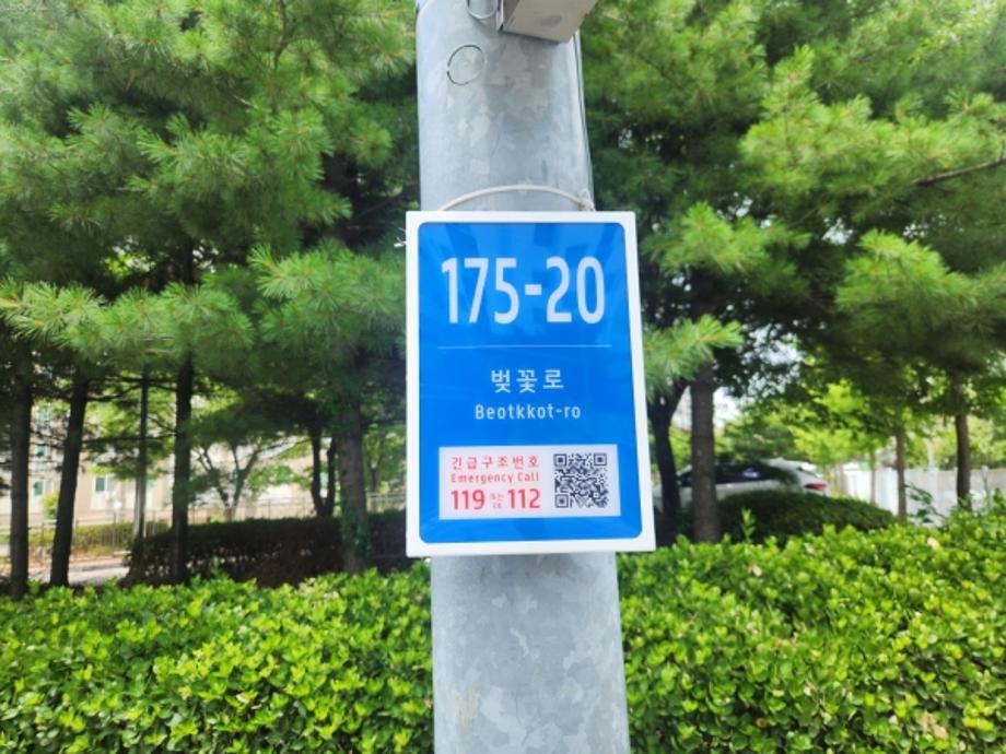 6.LED 기초번호판 벚꽃로175-20 (주) 이미지