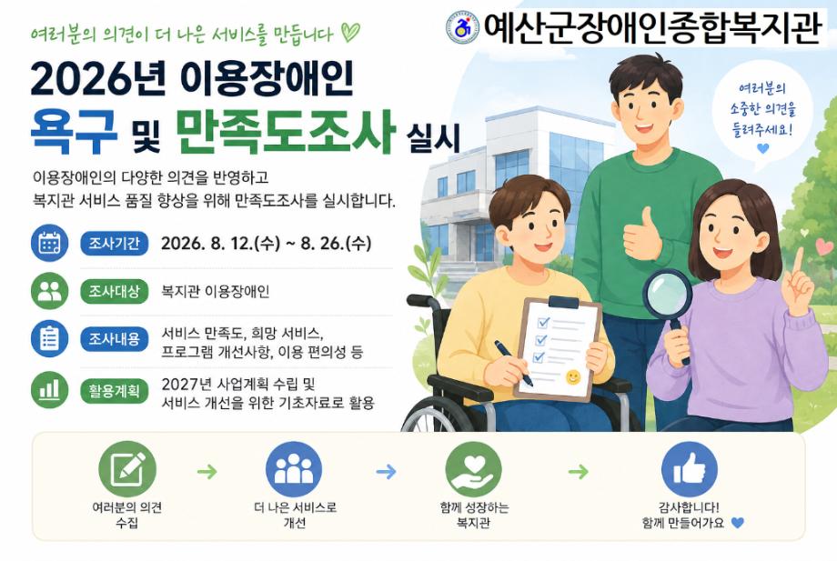 6.이용장애인 욕구·만족도 조사 안내 이미지 이미지