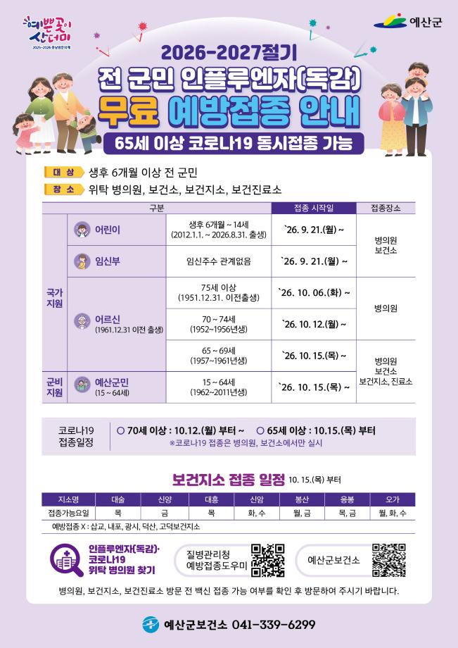 2.인플루엔자 예방접종 홍보 포스터 이미지