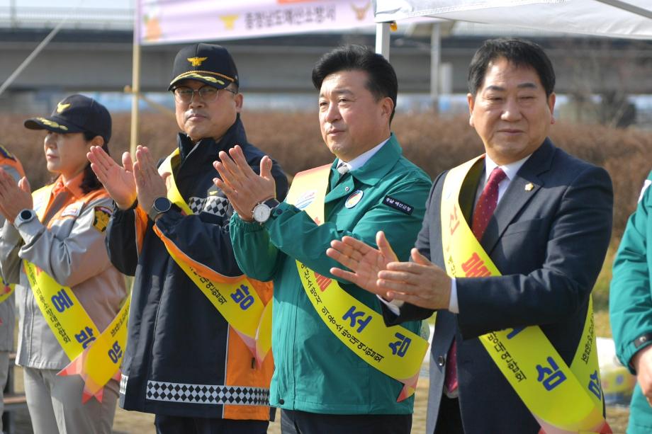 예산의용소방연합대 봄철산불 화재예방 차량 캠페인 이미지