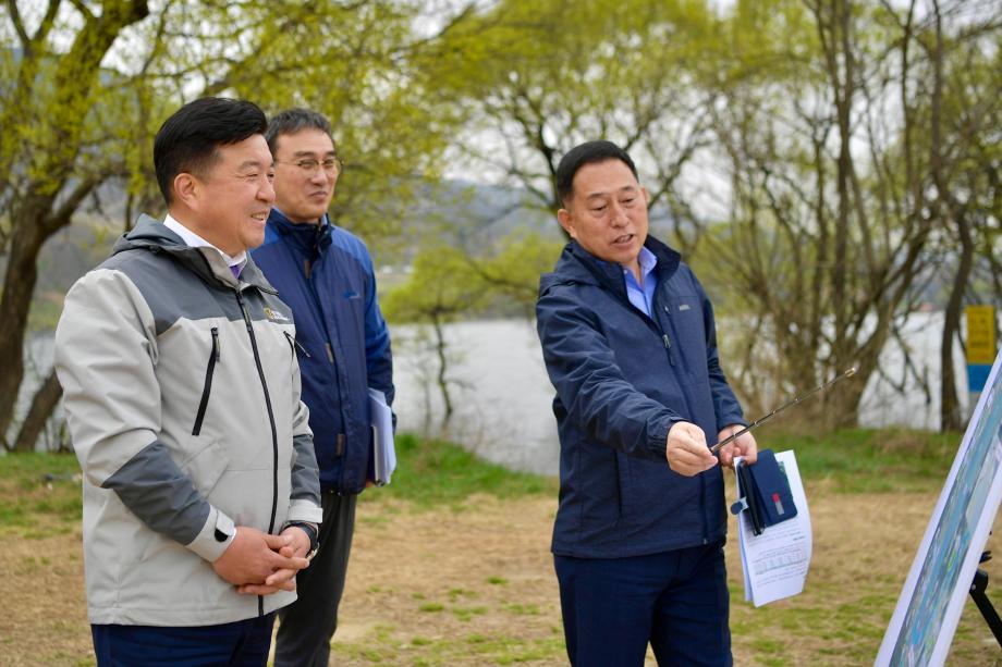 주요사업장 현장방문(예당저수지 친환경 호수조성사업) 이미지