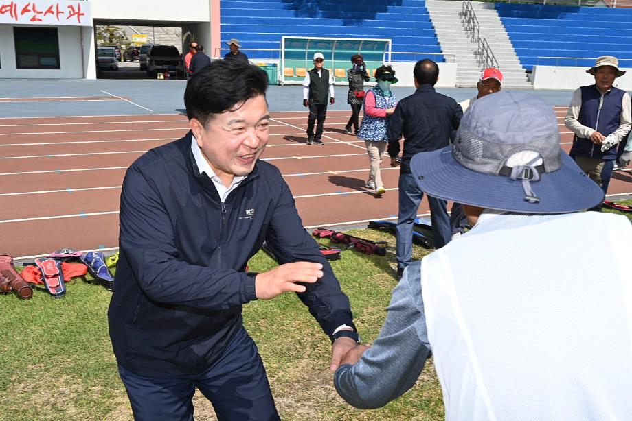 제76회 충남도민체육대회 종목별 훈련 격려(그라운드골프) 이미지