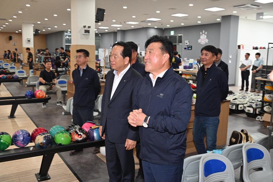 제76회 충남도민체육대회 종목별 훈련 격려(볼링) 이미지