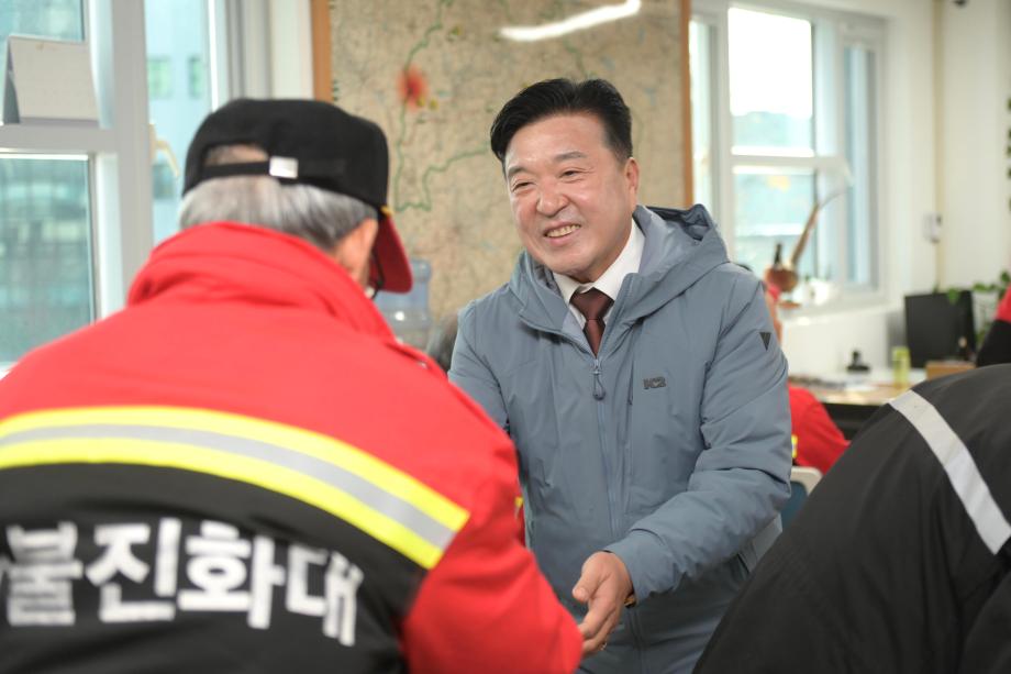 가을철 산불예방전문진화대 방문 이미지
