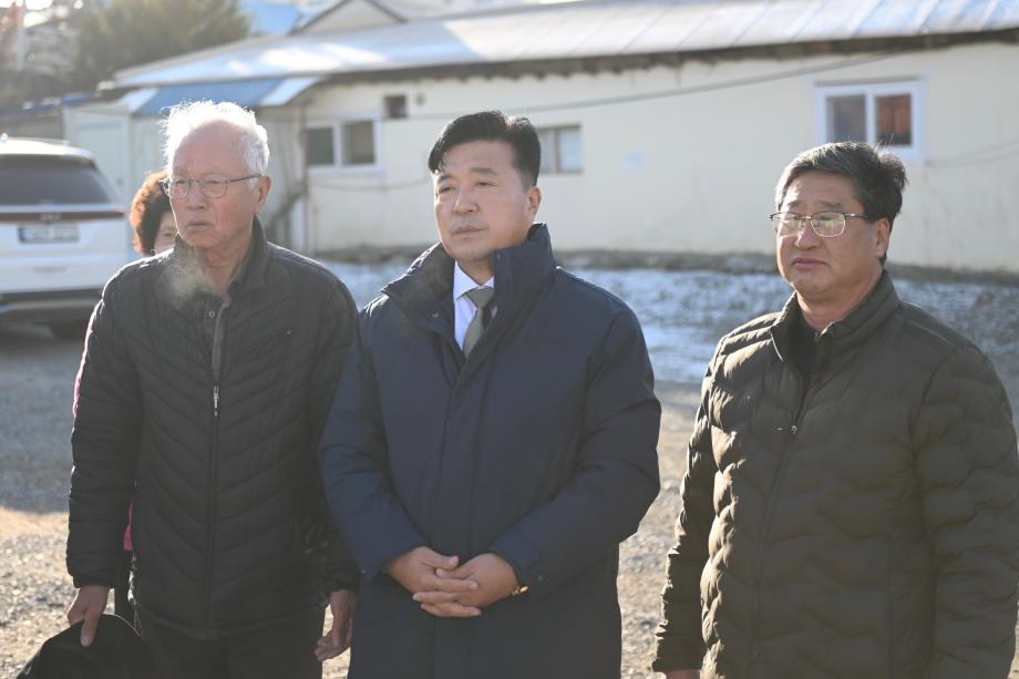 산성2리 도로 확포장공사 현장방문 이미지