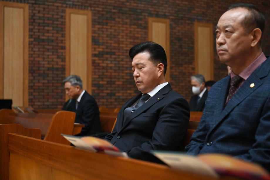 신년 조찬기도회(연합회장 신암성결교회 유신목사) 이미지