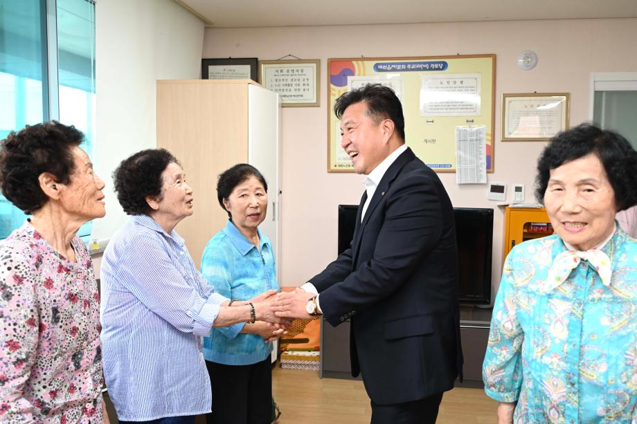 주교1리 행복경로당 무료경로식당 방문 이미지