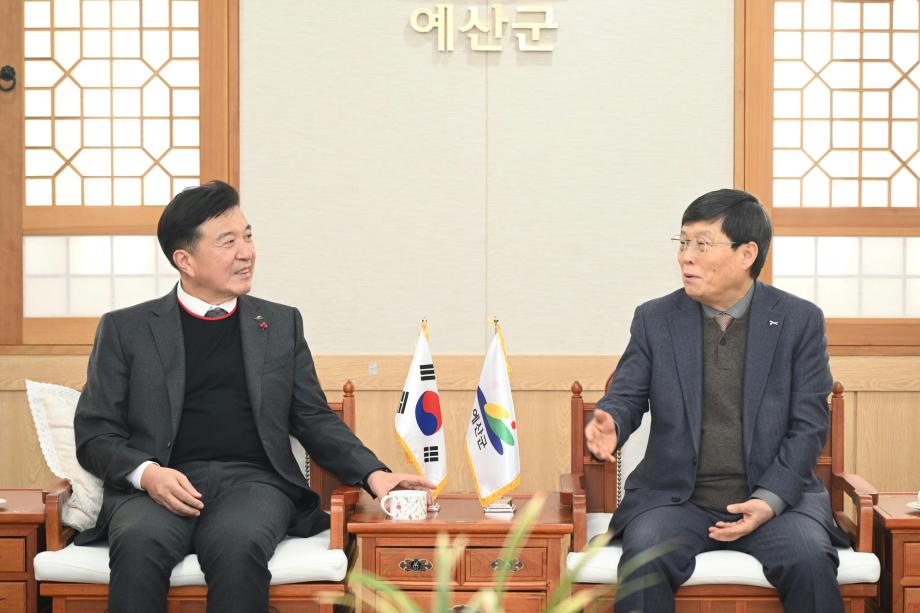 이원규 충남동물약품수출단지 협의회장 내방 이미지