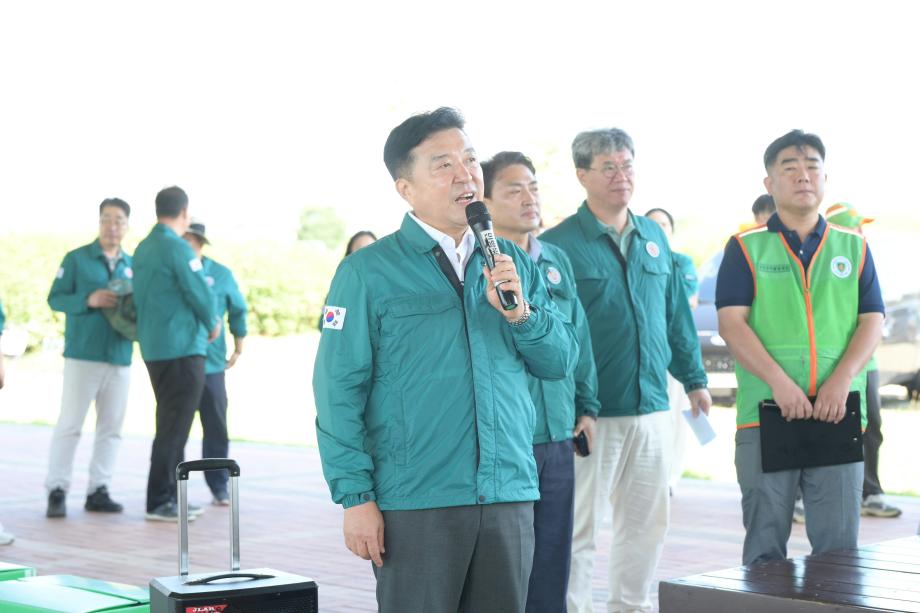 예산군자율방재단 합동 영농작업장 폭염 예방 캠페인 이미지