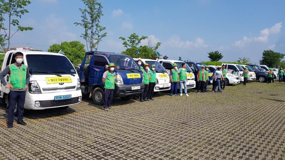 예산군, 전국 지자체 최초 ‘지역자율방재단 활동차량’ 12대 확보! 이미지