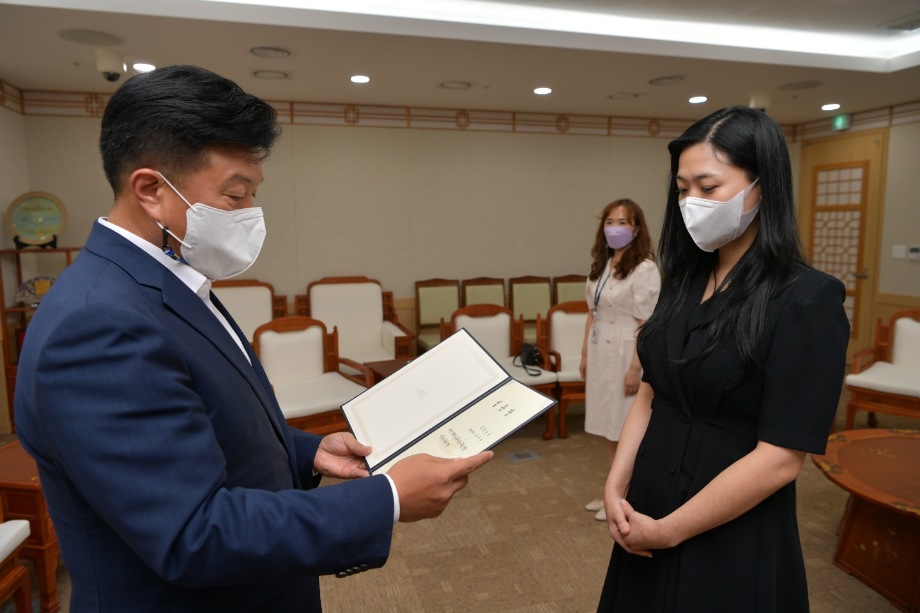도 계획인사교류자 임용장 수여 이미지