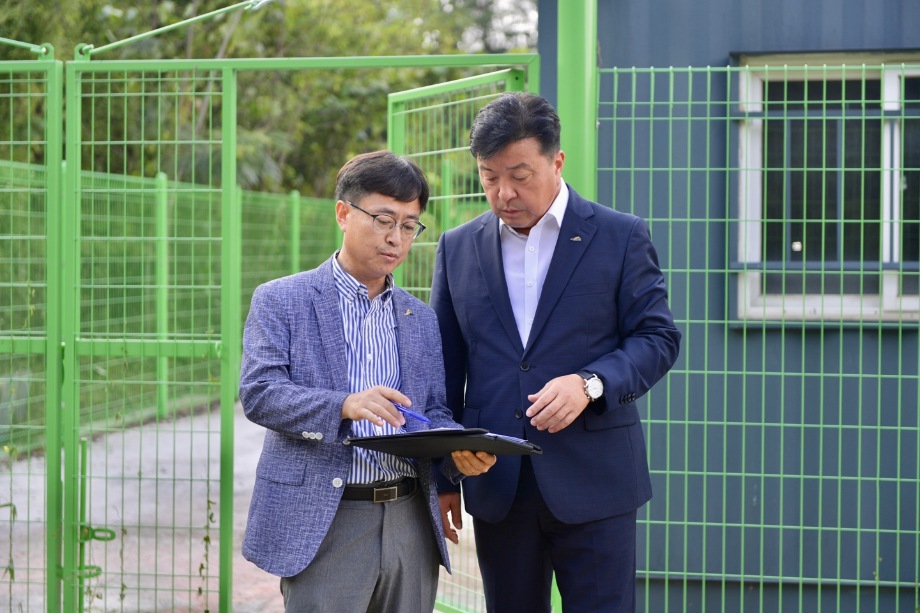 임시 유기동물 보호소 시설 점검 이미지