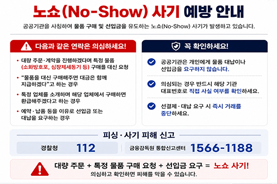 노쇼(No-show)사기 예방 안내